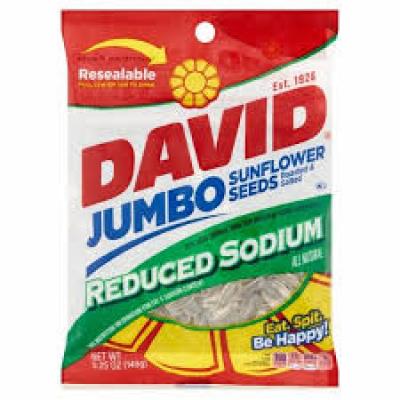 David Sunflower Seeds Reduced Sodium, 5.25 oz