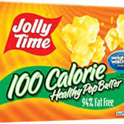 Jolly Time 100 Calorie Healthy Pop Butter Bags Microwave Pop Corn, 4 ct