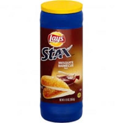 Lay's® Brand Stax® Brand Potato Crisps Mesquite Barbecue, 5.5 oz