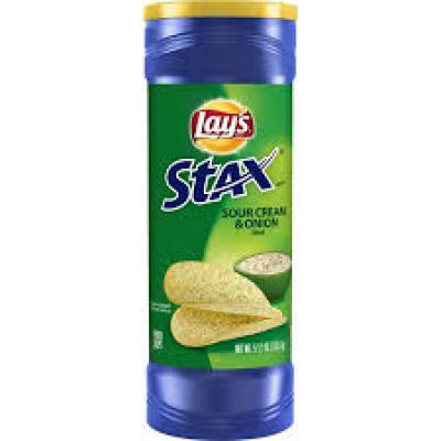 Lay's Stax Sour Cream & Onion Potato Chips, 5.5 oz