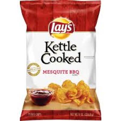 Lay's® Kettle Cooked Potato Chips Mesquite BBQ, 8 oz 