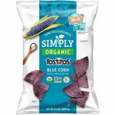 Tostitos Simply Organic Blue Corn Tortilla Chips, 8.25 oz