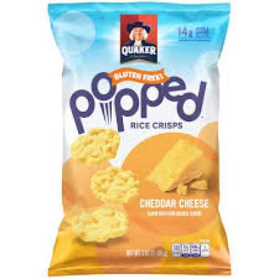 Quaker Popped Cheddar Flavored Rice Crisps, 3.52 oz