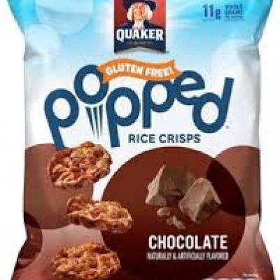 Quaker Popped Chocolate Flavored Rice Crisps, 3.52 oz