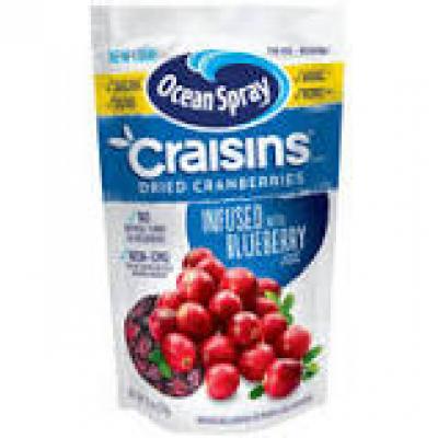 Ocean Spray Craisins Dried Cranberries Blueberry Juice Infused, 6 oz