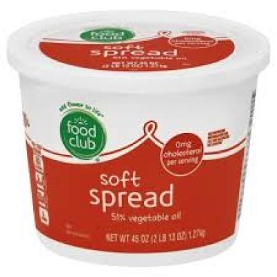 Food Club 51% Vegetable Oil Spread, 45 oz