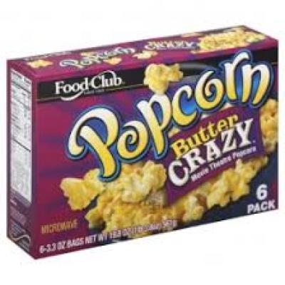 Food Club Popcorn - Butter Crazy, 3 ct