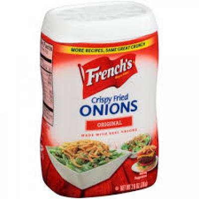 French's Original Crispy Fried Onions, 2.8 oz Canister