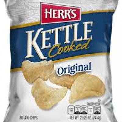 Herrs Kettle Cooked Potato Chips, 6 oz