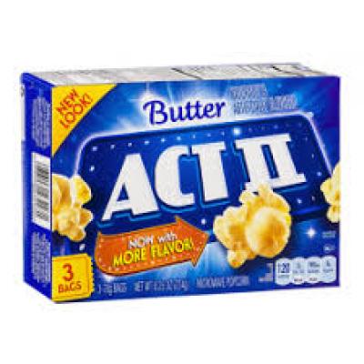 Act II® Butter Microwave Popcorn, 3 ct