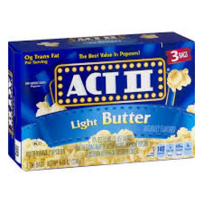 ACT II® Light Butter Microwave Popcorn, 3 ct