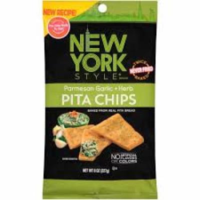 New York Style Parmesan Garlic + Herb Pita Chips, 8 oz