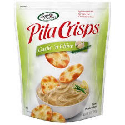 Sensible Portions Pita Crackers, Garlic & Chive, 5 oz