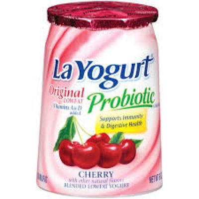 La Yogurt Probiotic Original Nonfat Yogurt Cherry, 6 oz