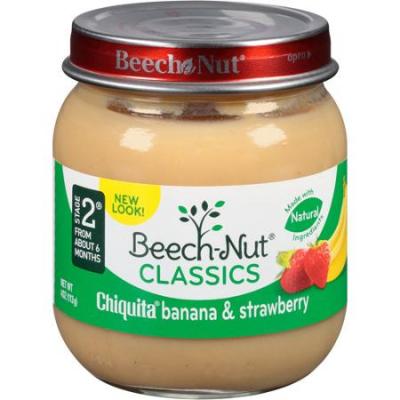 Beech-Nut Stage 2 Homestyle Chiquita Bananas & Strawberries Baby Food, 4 oz 