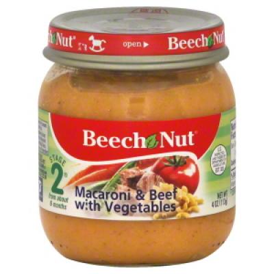 Beech-Nut Stage 2 Macaroni & Beef With Vegetables Baby Food, 4 oz