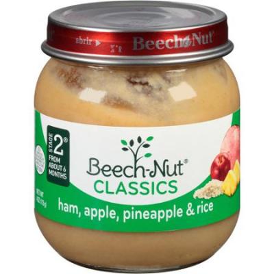 Beech-Nut Stage 2 Homestyle Ham Apples Pineapple & Rice Baby Food, 4 oz