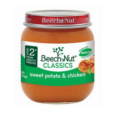 Beech-Nut Stage 2 Baby Food Sweet Potatoes and Chicken, 4 oz 