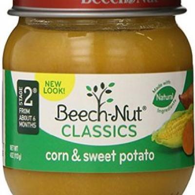 Beech-Nut Stage 2 Baby Food Corn and Sweet Potatoes 4 Ounce