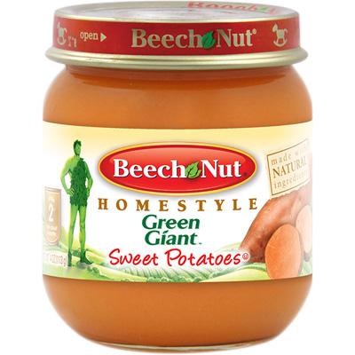 Beech Nut Homestyle Baby Food - Stage 2 - Green Giant Sweet Potatoes, 4 oz