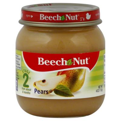 Beech-Nut Stage 2 Pears Baby Food, 4 oz