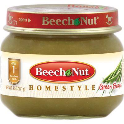 Beech Nut Homestyle Baby Food - Stage 2 - Green Giant Green Beans, 4 oz