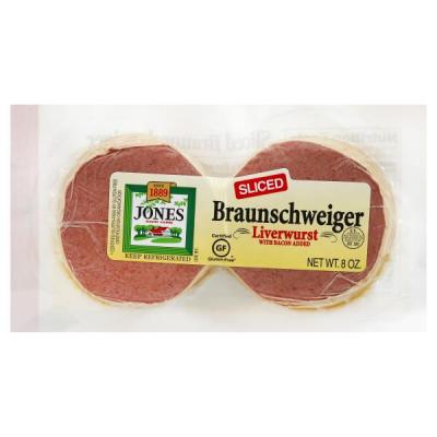 Jones Dairy Farm Liverwurst Braunschweiger, Sliced 8.0 oz