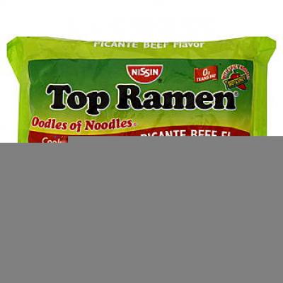 Nissin Top Ramen Ramen Noodle Soup - Picante Beef, 3 oz