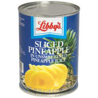 Libby's Sliced Pineapple in Unsweetened Pineapple Juice, 20 oz