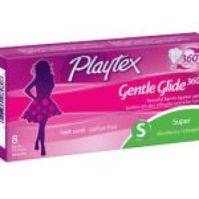 Playtex Gentle Glide Tampons With Comfortable Plastic Applicator Regular Absorbency Fresh Scent 8-Count