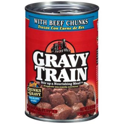 Gravy Train Meaty Ground Dinner with Beef Dog Food, 22 oz