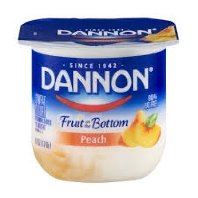 Dannon Fruit on the Bottom Low Fat Yogurt, Peach 6 oz