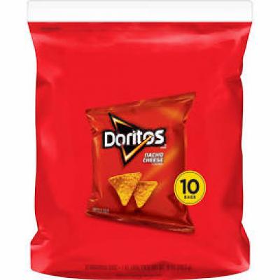 Doritos Nacho Cheese Flavored Snack, 10 pack