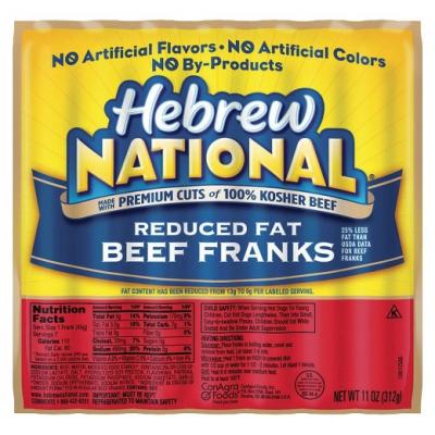 Hebrew National Reduced Fat Beef Franks, 11 oz