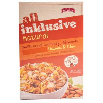 All Inklusive Natural Multicereal with Honey Almonds Quinoa and Chia, 12.3 oz