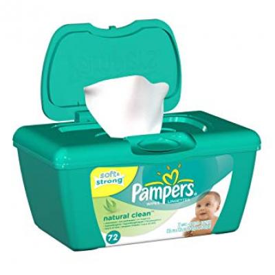 Pampers Natural Aloe Unscented Wipes Tub - 72 Count