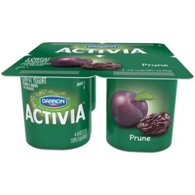 Dannon Activia Prunes Lowfat Yogurt, 4 oz, 4 count