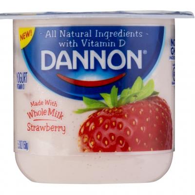 Dannon Made With Whole Milk Strawberry, 5 oz