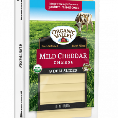 Organic Valley Mild Cheddar Cheese Slices, 6 oz