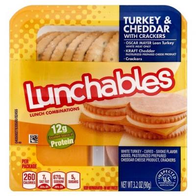 Oscar Mayer Lunchables Lunch Combinations Turkey & Cheddar with Crackers, 3.2 oz