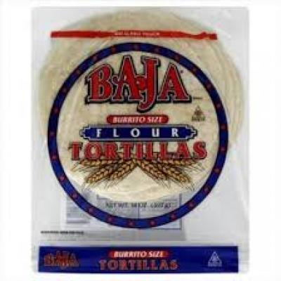 Baja Flour Tortillas Burrito Size, 12 - 14 oz