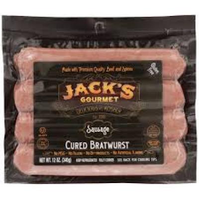 Jack’s Gourmet. Cured Bratwurst Sausage, 12 oz