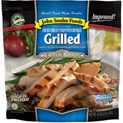 John Soules Foods Chicken Breast Strips, Grilled, 16 oz