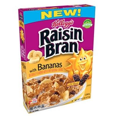 Kellogg’s Raisin Bran with Bananas, 14.5 oz