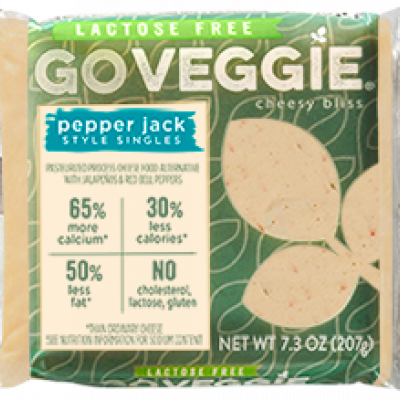 GO Veggie! Lactose Free Pepperjack Cheese Slices, 8 oz