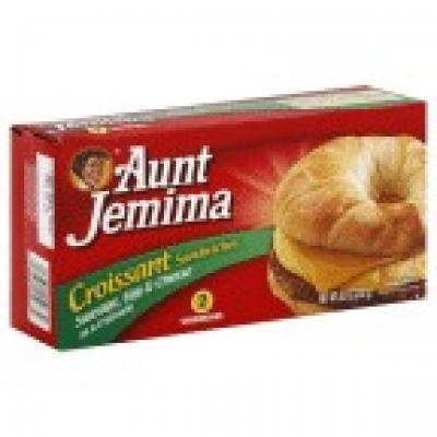 Aunt Jemima Croissant Sandwiches - Sausage Egg & Cheese, 2 ct