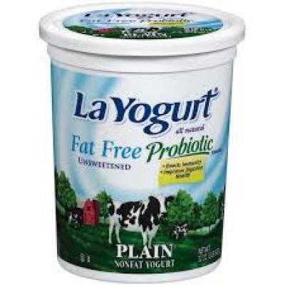 La Yogurt Yogurt Fat Free Plain, 32 oz