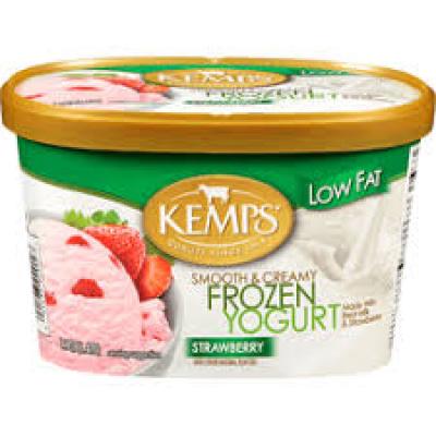 Kemps Frozen Yogurt Low Fat, Strawberry, 1.5 qt