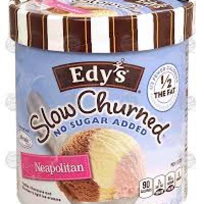 Edys Slow Churned Light Neapolitan Ice Cream No Sugar Added, 1.5 quart