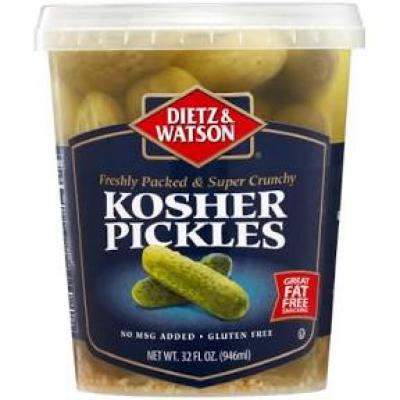 Dietz and Watson Kosher Pickles, 32 oz